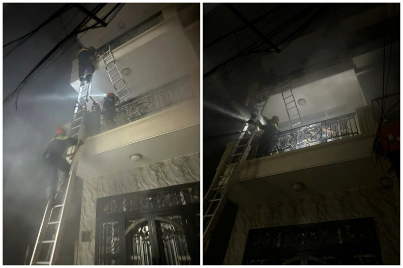 3 người được Cảnh sát PCCC giải cứu trong vụ cháy lúc rạng sáng ở TP Vũng Tàu -0