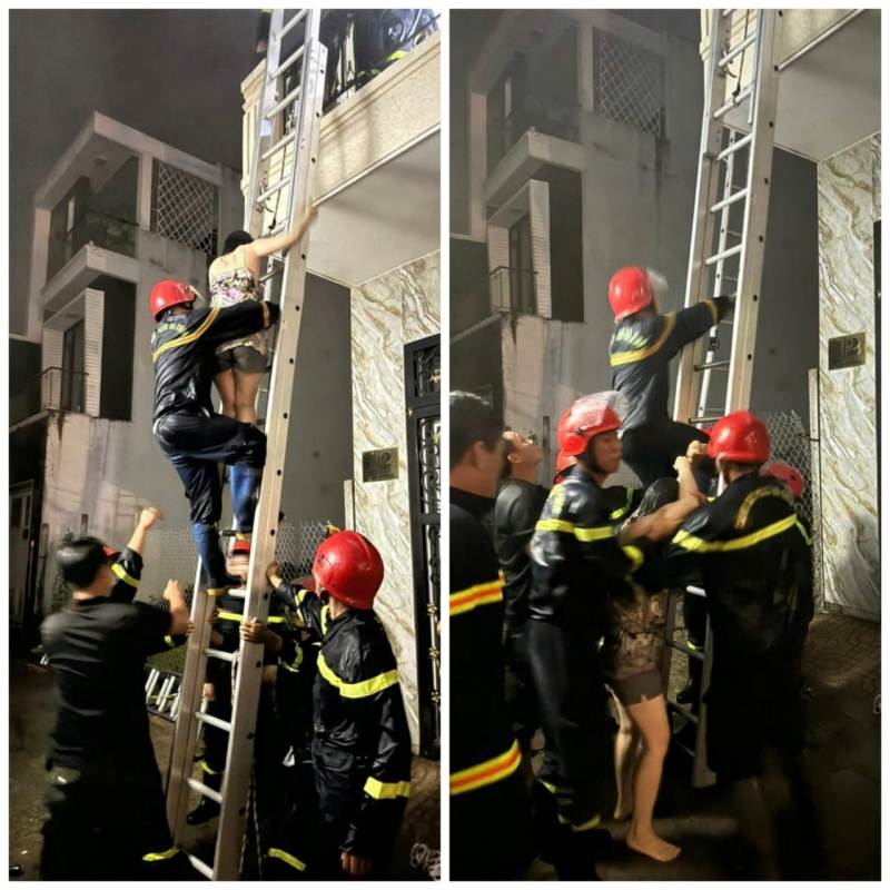 3 người được Cảnh sát PCCC giải cứu trong vụ cháy lúc rạng sáng ở TP Vũng Tàu -0