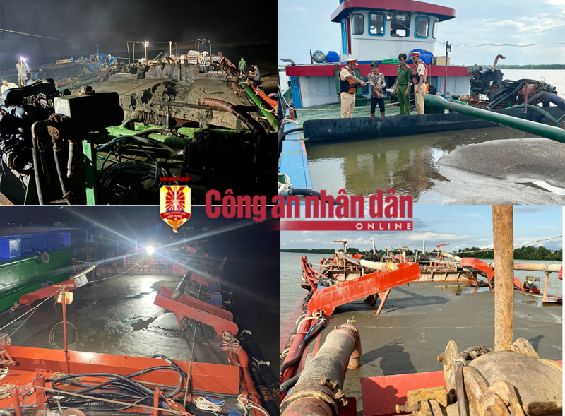 Bắt quả tang 3 phương tiện bơm hút, vận chuyển trái phép gần 2.000 mét khối cát  -0