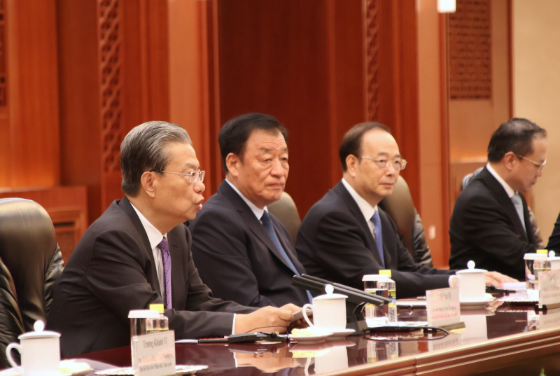 Tổng Bí thư, Chủ tịch nước Tô Lâm hội kiến Uỷ viên trưởng Nhân đại toàn quốc Trung Quốc Triệu Lạc Tế -0