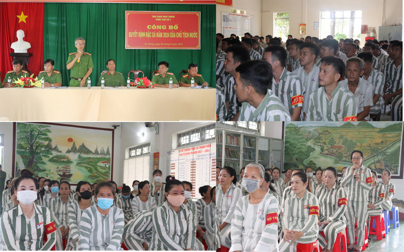 Trại giam Định Thành làm tốt công tác đặc xá năm 2024 -0