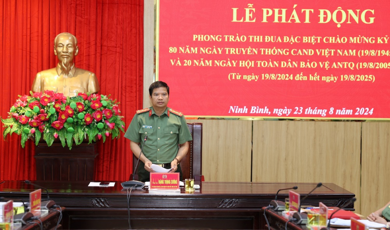 Công an tỉnh Ninh Bình phát động phong trào thi đua đặc biệt  -0