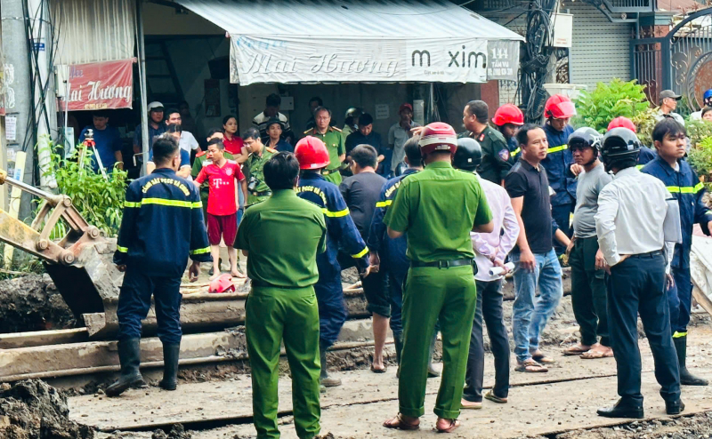 Nguyên nhân vụ sạt lở công trình cống thoát nước vùi lấp 2 công nhân -0