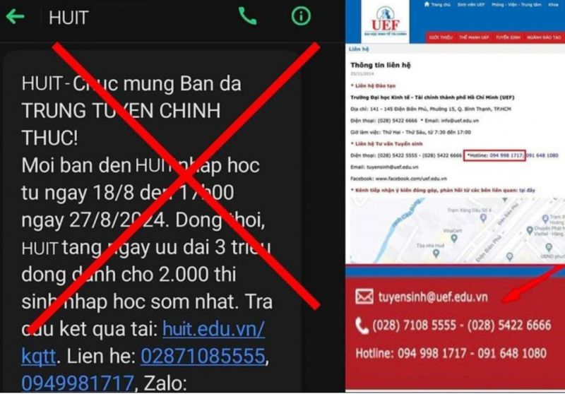Cảnh giác tin nhắn lừa đảo nhập học đại học sớm  -0