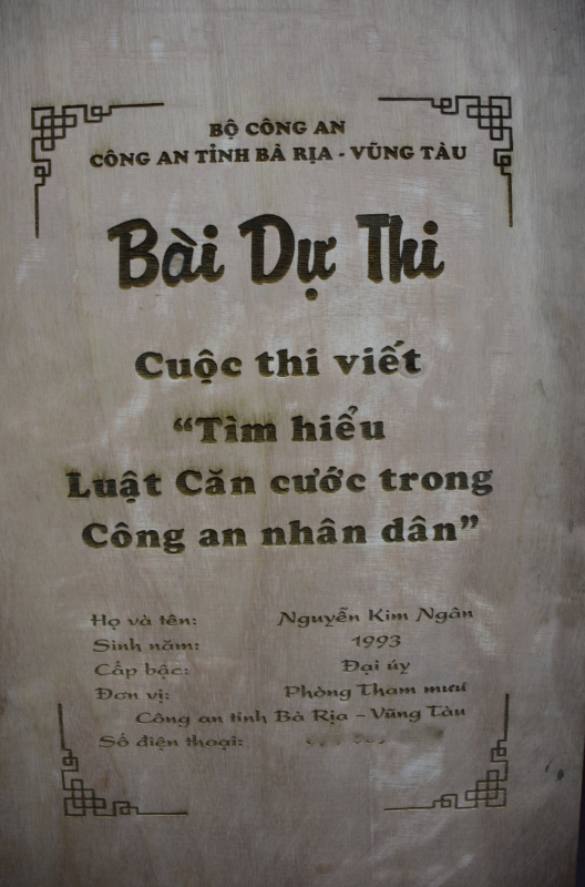 Bài dự thi dài 280 trang viết tay đạt giải Nhất cuộc thi tìm hiểu pháp luật về căn cước -0