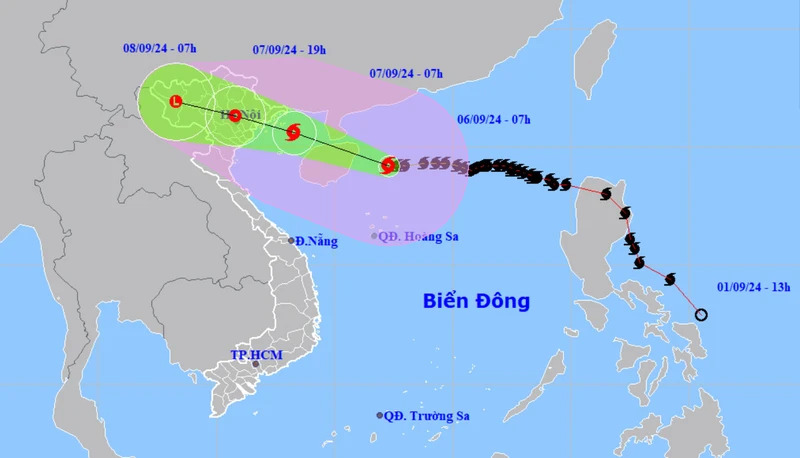 Siêu bão Yagi đang cách Quảng Ninh 600km, dự kiến đổ bộ vào các tỉnh ven biển Bắc Bộ -0