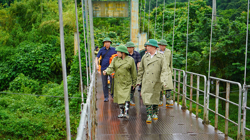 Phó Thủ tướng Hồ Đức Phớc thị sát, chỉ đạo công tác phòng chống bão lụt tại tỉnh Bắc Kạn -1
