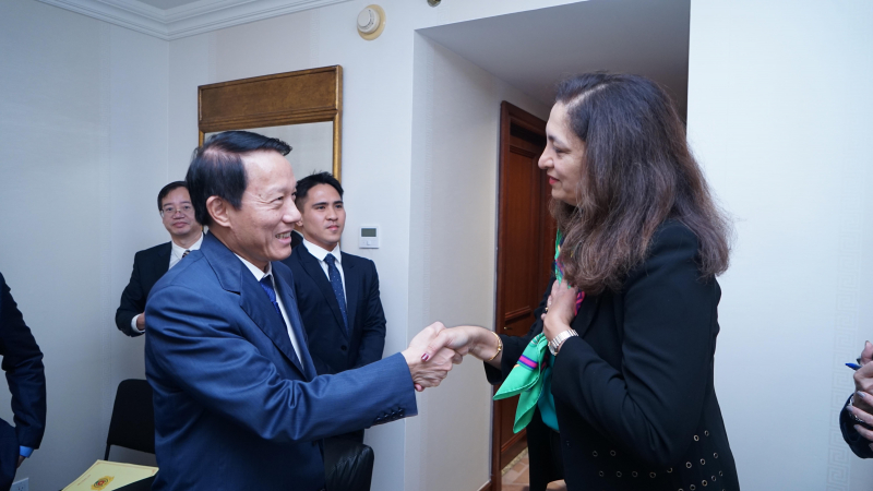 Bộ trưởng Lương Tam Quang gặp và làm việc với Thứ trưởng Ngoại giao Hoa Kỳ Uzra Zeya -0