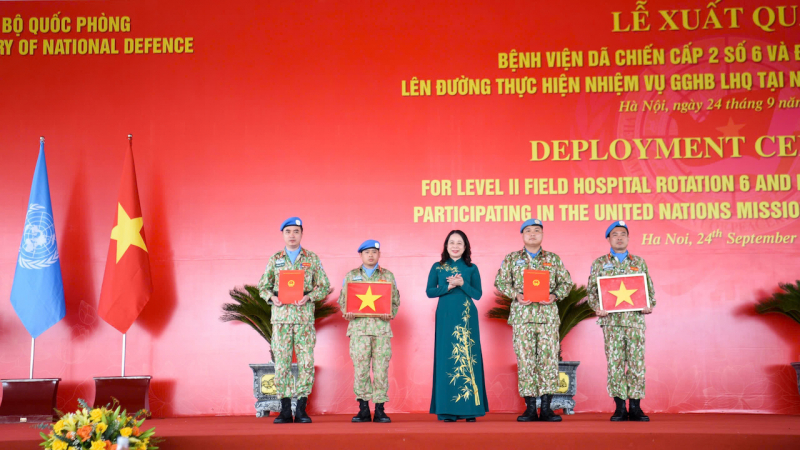 Bệnh viện dã chiến cấp 2 số 6 và Đội Công binh số 3 lên đường gìn giữ hòa bình Liên hợp quốc -0