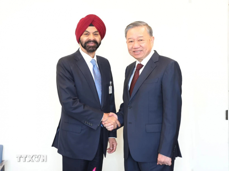 Tổng Bí thư, Chủ tịch nước Tô Lâm tiếp Chủ tịch Ngân hàng Thế giới Ajay Banga -0