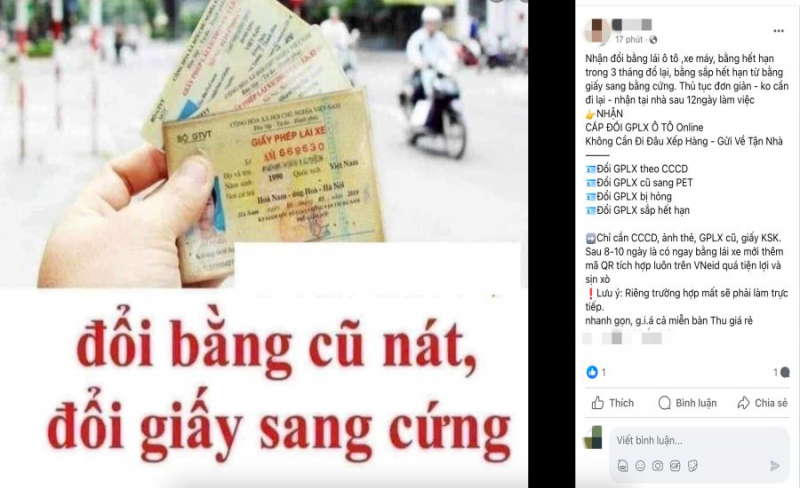 Coi chừng lừa đảo với dịch vụ cấp, đổi giấy phép lái xe online -0