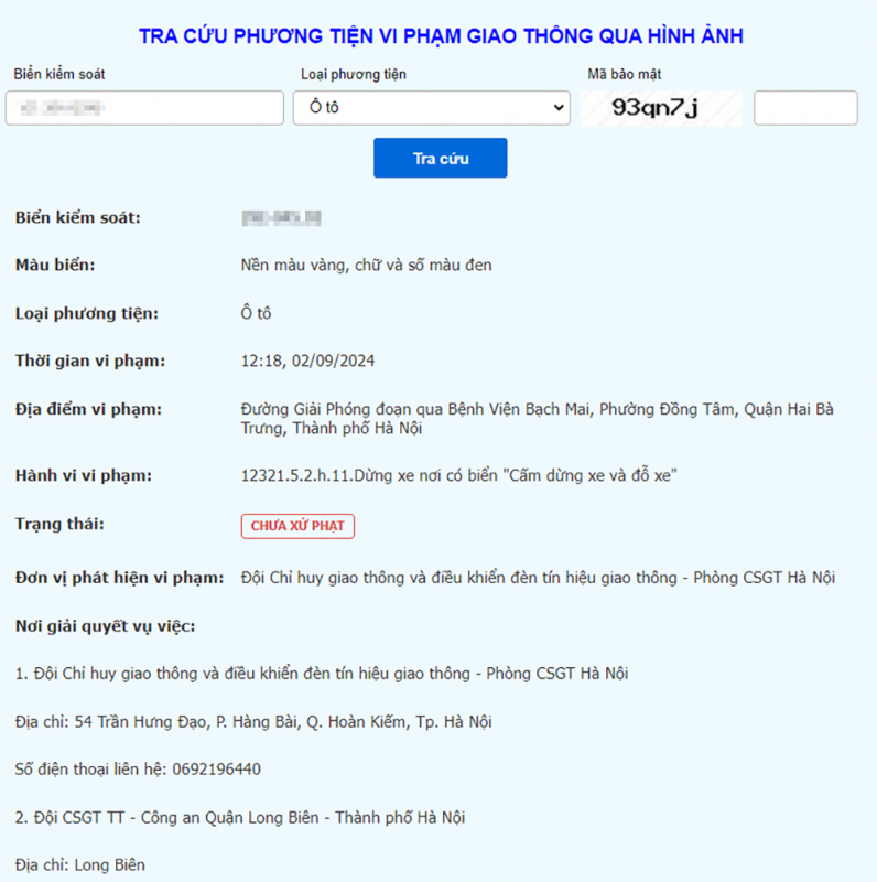 Hơn 400 phương tiện bị phạt nguội trong tháng 9 ở Hà Nội -0