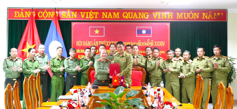Hội đàm thường niên giữa Công an Điện Biên và Công an 03 tỉnh bắc Lào -0