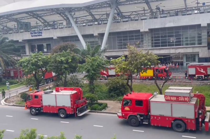 Diễn tập PCCC và CNCH tại nhà ga trên cao của tuyến Metro số 1 -0