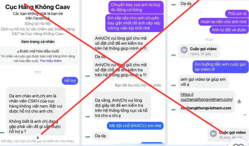 Cảnh giác giả mạo Cục hàng không Việt Nam hủy chuyến bay để lừa đảo -1