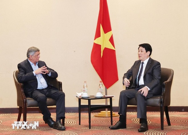 Chủ tịch nước Lương Cường tiếp Chủ tịch Đảng Cộng sản Chile -0