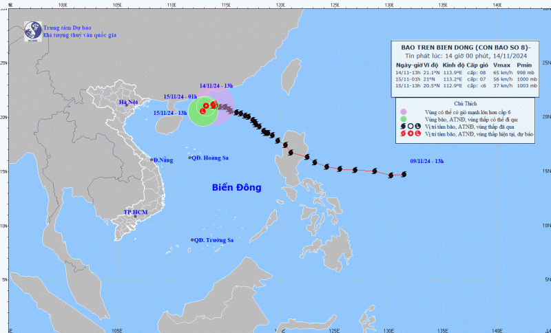 Biển Đông sắp hứng thêm bão mạnh cấp 15 -0