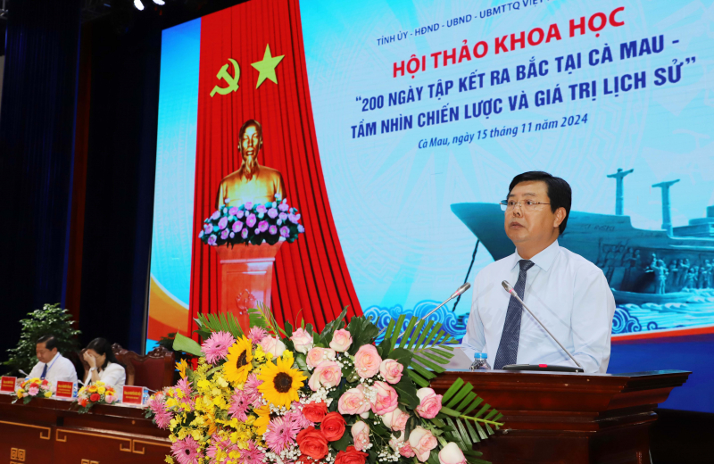 Hội thảo khoa học “200 ngày tập kết ra Bắc tại Cà Mau - Tầm nhìn chiến lược và giá trị lịch sử” -0