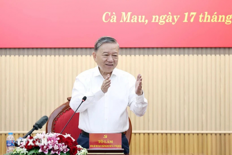 Tổng Bí thư Tô Lâm: Cà Mau cần khai thác tối đa tiềm năng khác biệt -0