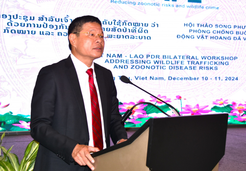 Hội thảo song phương Việt Nam - Lào về buôn bán trái pháp luật động vật hoang dã…  -0