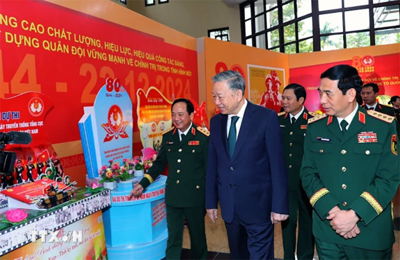 Tổng Bí thư dự kỷ niệm 80 năm Ngày truyền thống Tổng cục Chính trị QĐND Việt Nam -0