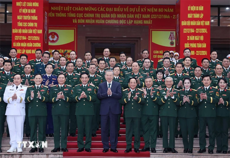 Tổng Bí thư dự kỷ niệm 80 năm Ngày truyền thống Tổng cục Chính trị QĐND Việt Nam -0