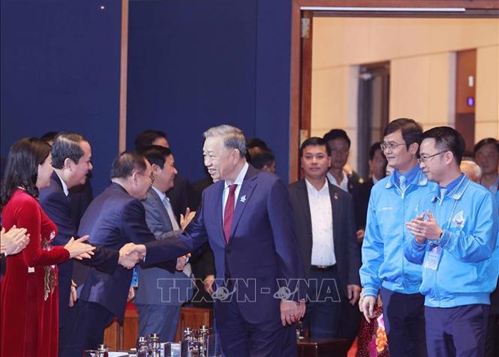 Tổng Bí thư Tô Lâm dự phiên trọng thể Đại hội IX Hội Liên hiệp Thanh niên Việt Nam -0
