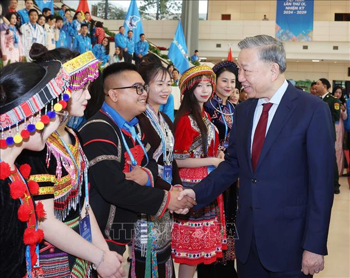 Tổng Bí thư Tô Lâm dự phiên trọng thể Đại hội IX Hội Liên hiệp Thanh niên Việt Nam -0