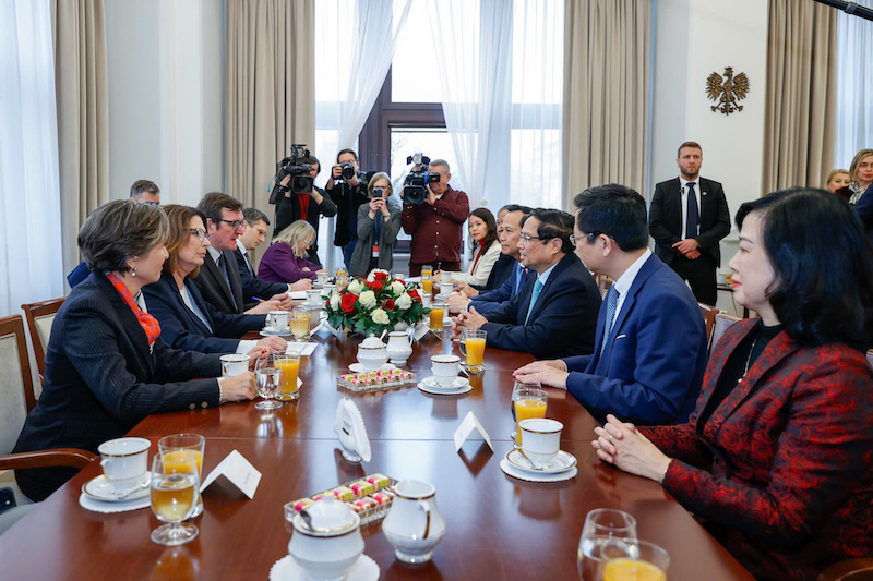 Thủ tướng Chính phủ Phạm Minh Chính đã có cuộc hội kiến Chủ tịch Thượng viện Ba Lan Malgorzata Kidawa-Blonska. -0