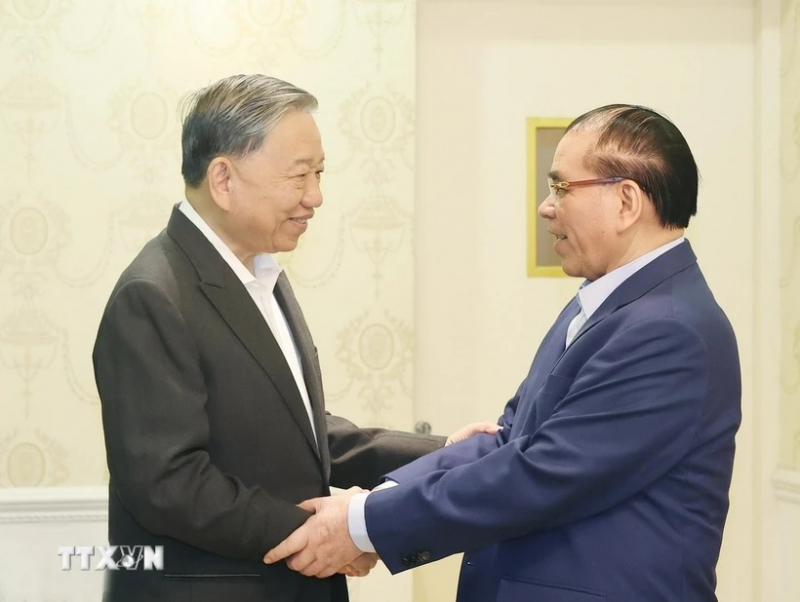 Tổng Bí thư Tô Lâm thăm, chúc Tết gia đình các nguyên lãnh đạo Đảng, Nhà nước -0