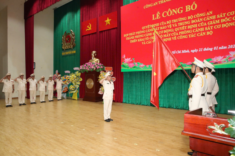 Công an TP Hồ Chí Minh hợp nhất Phòng Cảnh sát bảo vệ và Trung đoàn Cảnh sát cơ động -0
