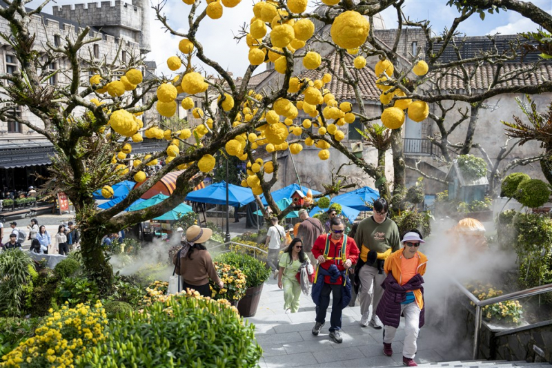 Hàng nghìn khách đến du xuân tại Sun World Ba Na Hills đầu năm mới 2025 -0