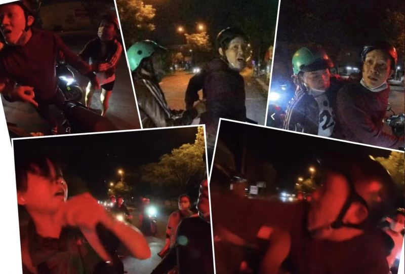 Tài xế xe ôm công nghệ tự dưng bị nhóm người say xỉn đánh trên đường -0