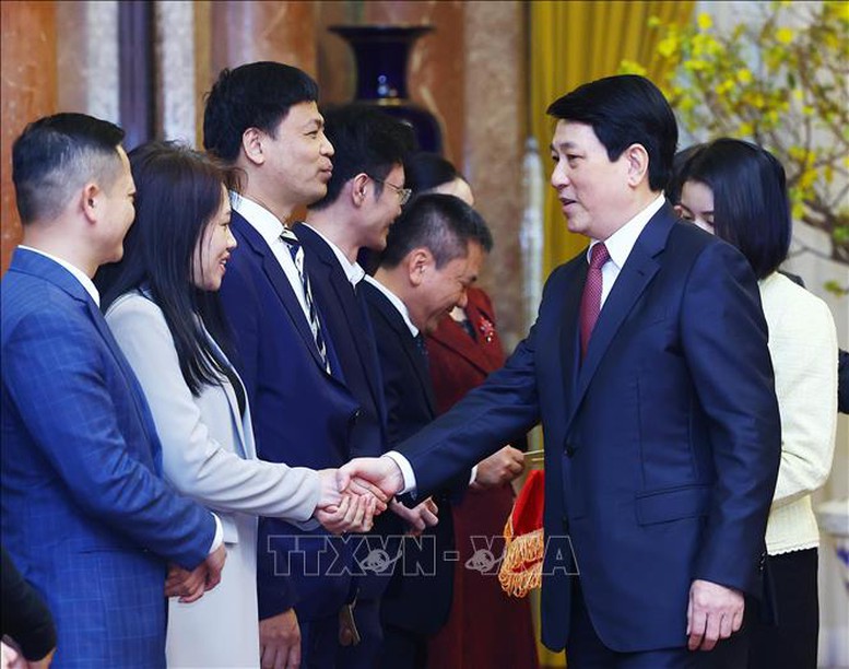 Chủ tịch nước Lương Cường gặp mặt đầu Xuân với Văn phòng Chủ tịch nước -0
