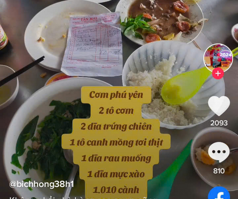 Quán cơm bên quốc lộ 1A trên đèo Quán Cau ở Phú Yên bị tố