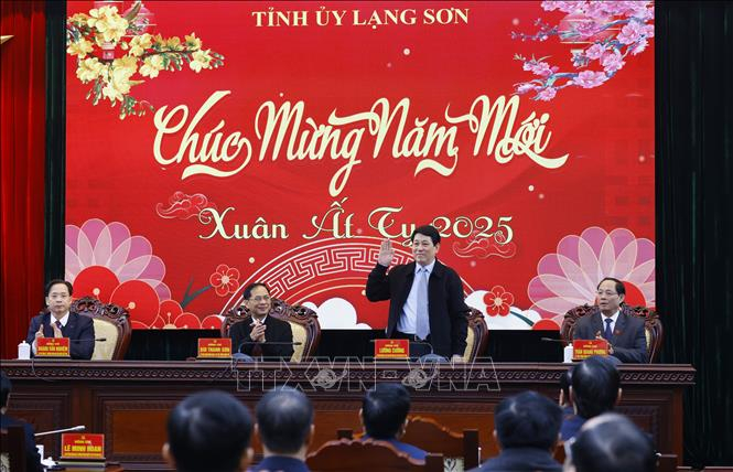 Chủ tịch nước Lương Cường thăm và làm việc với Tỉnh ủy Lạng Sơn -0