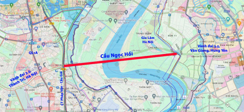 Đề nghị Thủ tướng Chính phủ giao Hà Nội thực hiện dự án xây dựng cầu Ngọc Hồi -0