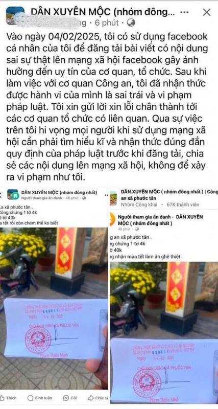 Xử lý đối tượng đăng thông tin sai sự thật, xuyên tạc về Công an xã -2