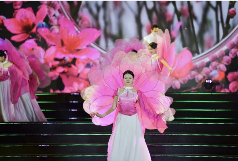 Hàng nghìn người tham dự chương trình khai mạc Lễ hội hoa đào xứ Lạng năm 2025 -0