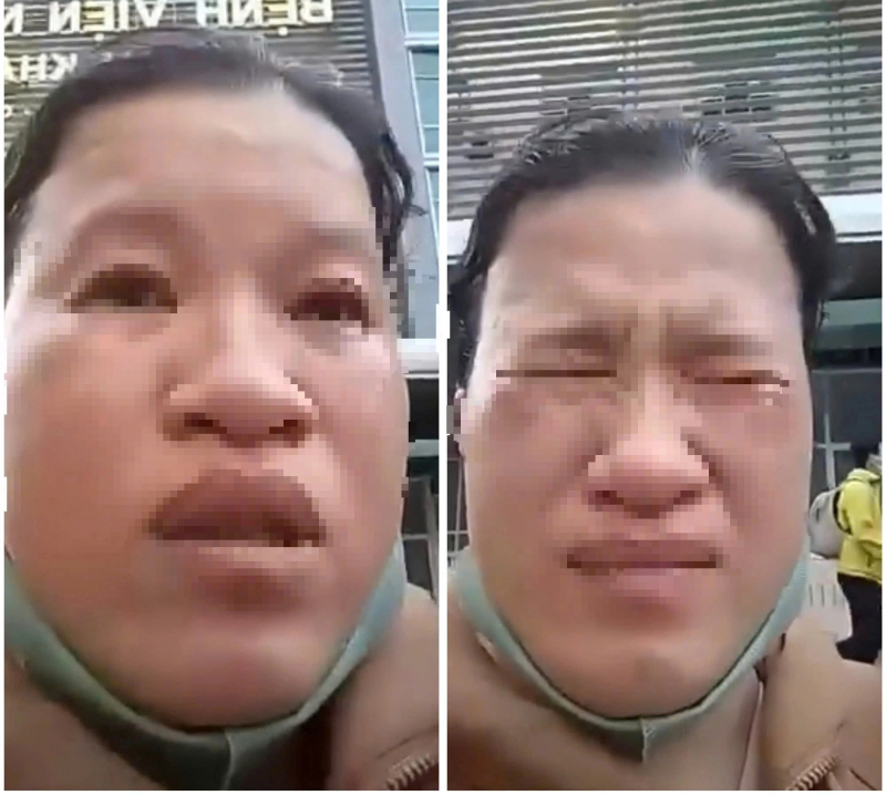 Thông tin bất ngờ về đoạn video “người phụ nữ ôm con khóc cầu cứu trước cổng bệnh viện” -0