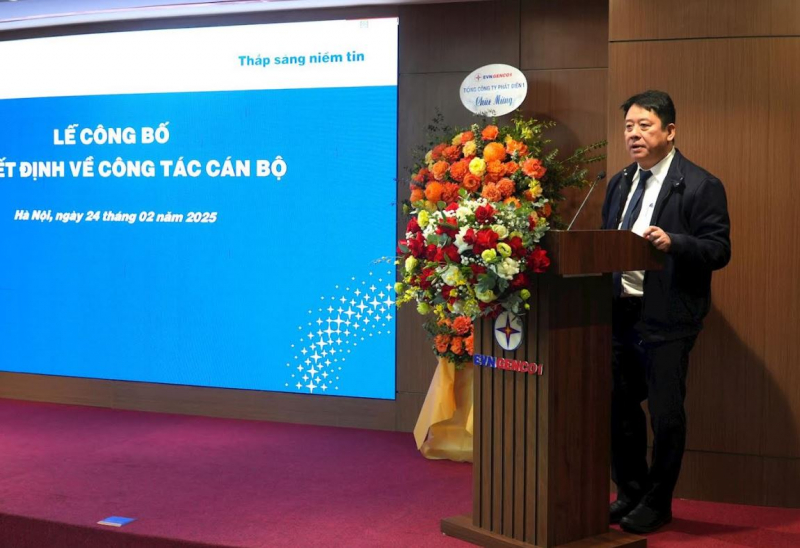 Công bố Quyết định bổ nhiệm Tổng giám đốc Tổng công ty Phát điện 1 -0