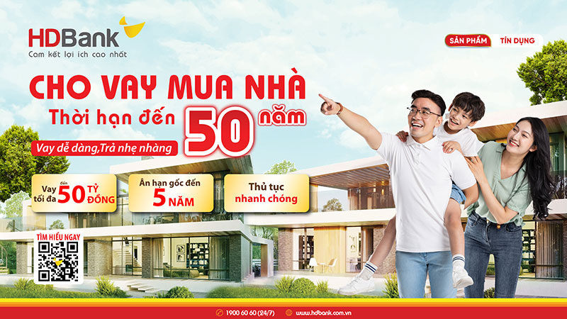 Đồng hành cùng khách hàng trẻ, HDBank triển khai gói cho vay mua nhà đến 50 năm, lãi suất chỉ từ 4,5% -0