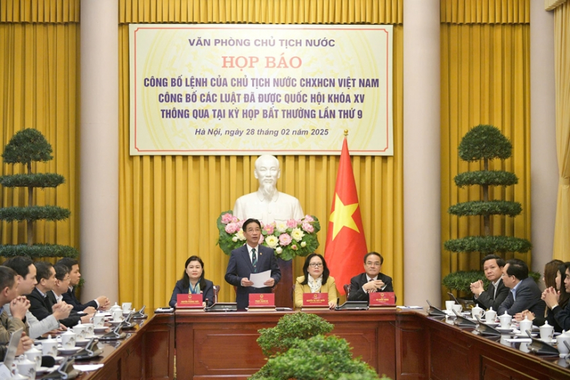 Công bố 3 luật được Quốc hội khóa XV thông qua tại Kỳ họp bất thường lần thứ 9 -0