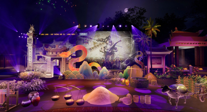 Tái hiện huyền tích Linh Lang Đại Vương theo hình thức bán thực cảnh và 3D mapping -0