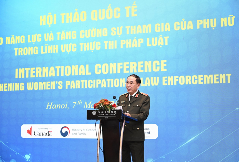 Hội thảo quốc tế nâng cao năng lực và tăng cường sự tham gia của phụ nữ trong lĩnh vực thực thi pháp luật -0