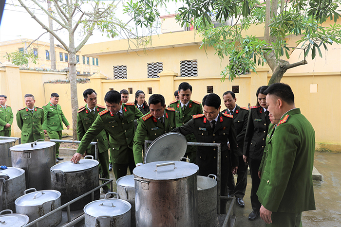 Giám đốc Công an tỉnh Nam Định kiểm tra  cơ sở vật chất, điều kiện làm việc của Cơ sở cai nghiện ma túy tỉnh -0