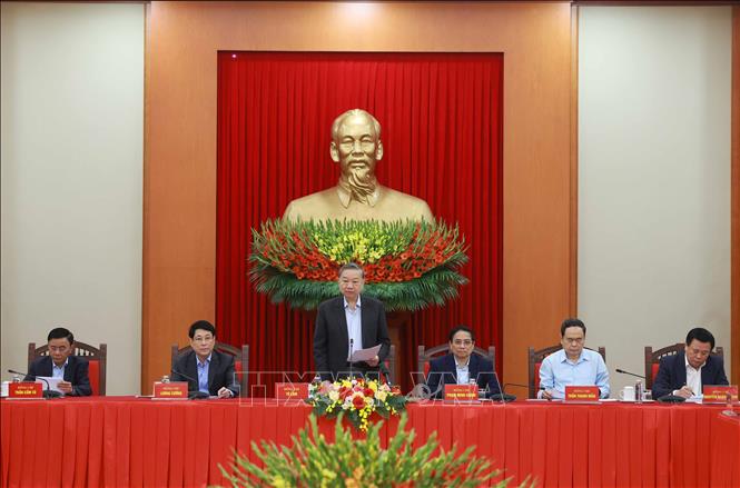 Tổng Bí thư Tô Lâm chủ trì cuộc họp Tiểu ban Văn kiện Đại hội XIV của Đảng -0