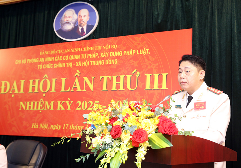 Đại hội điểm trong Đảng bộ Cục An ninh chính trị nội bộ -0