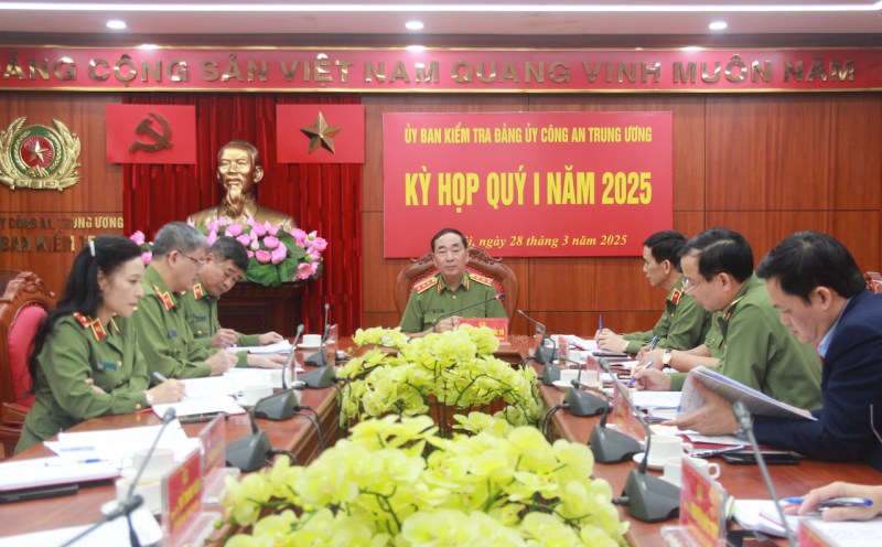Thứ trưởng Trần Quốc Tỏ chủ trì Kỳ họp Uỷ ban Kiểm tra Đảng uỷ Công an Trung ương Quý I/2025 -0