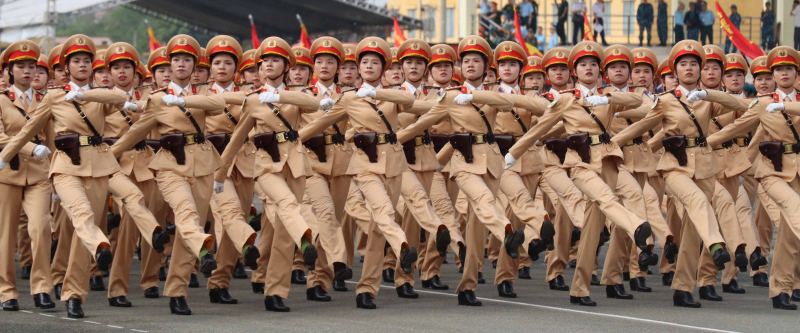 Hợp luyện các khối diễu binh, diễu hành trước Lễ kỷ niệm mừng Ngày non sông thống nhất  -0